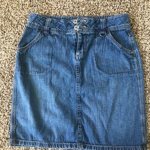 Vintage blue jean skirt, ultra soft denim